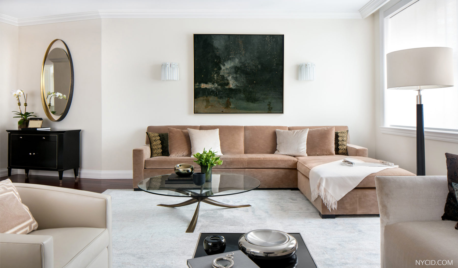 Upper West Side Penthouse Landmark Living Room